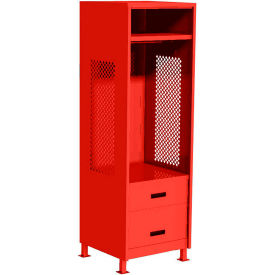 GoVets Open Gear Locker with 2 Drawers & Legs 24