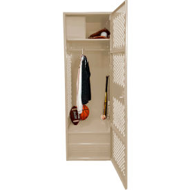 GoVets 1 Door Security Gear Locker w/ Top Compt. & Foot Locker 24