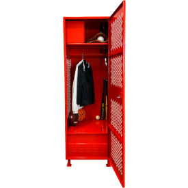 GoVets 1 Door Security Gear Locker w/ Top Compt. Foot Locker & Legs 24