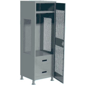 GoVets 1 Door Security Gear Locker with 2 Drawers & Legs 24