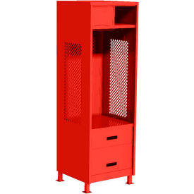 GoVets Open Gear Locker with 2 Drawers Top Compartment & Legs 24
