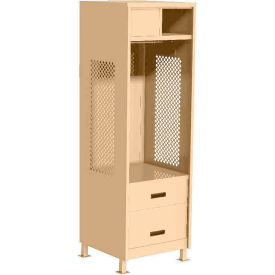 GoVets Open Gear Locker with 2 Drawers Top Compartment & Legs 24