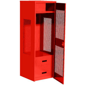 GoVets 1 Door Security Gear Locker w/ 2 Drawers & Top Compt. 24