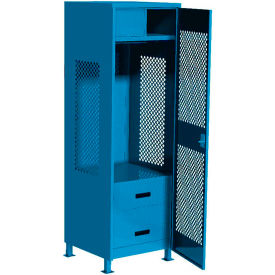 GoVets 1 Door Security Gear Locker w/ 2 Drawers Top Compt & Legs24