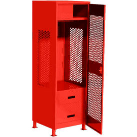 GoVets 1 Door Security Gear Locker w/ 2 Drawers Top Compt. & Legs 24