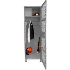 GoVets 1 Door Security Gear Locker with Top Compartment & Legs 24