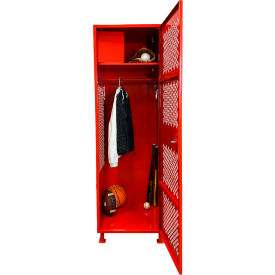 GoVets 1 Door Security Gear Locker with Top Compartment & Legs 24