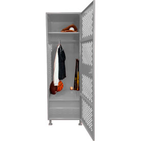 GoVets 1 Door Security Gear Locker with Foot Locker & Legs 24