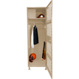 GoVets 1 Door Security Gear Locker with Top Compartment & Legs 24