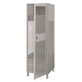 GoVets™ 1 Door Security Locker w/Footlocker & Legs 24
