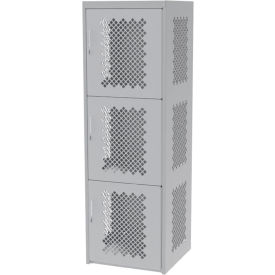 GoVets™ 3-Tier 3 Door Heavy Duty Vented Locker 24