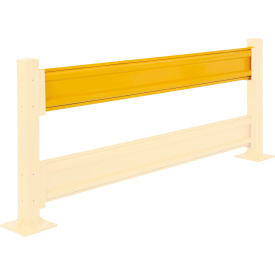 GoVets™ Steel Guard Rail 2-Rib 10'L Yellow 730436