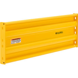 GoVets™ Steel Guard Rail 3-Rib 4'L Yellow 804670
