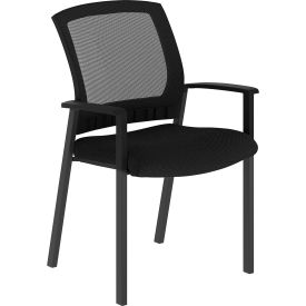 Flash Furniture® Hercules Commercial Stackable Side Chair with Arms Black Mesh 0010W-BK-GGHL-