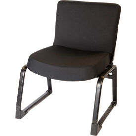 Interion® Big & Tall Heavy-Duty Side Chair Fabric Black 493282