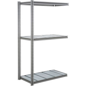 GoVets 3 Shelf Heavy Duty Boltless Shelving Z Beam Add On 60Wx48Dx84H Steel Deck 015GY581