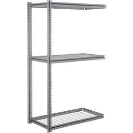 GoVets 3 Shelf Heavy Duty Boltless Shelving Z Beam Add On 60Wx36Dx84H Wire Deck 026GY581