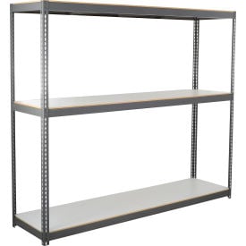 GoVets 3 Shelf Heavy Duty Channel Boltless Shelving Starter 96