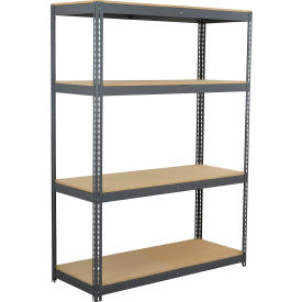 GoVets 4 Shelf Heavy Duty Boltless Shelving Starter 72