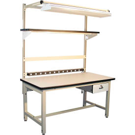GoVets™ Bench-In-A-Box Standard Workbench Plastic Laminate Top 72