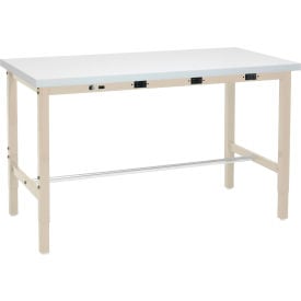 GoVets™ Workbench w/ Laminate Square Edge Top & Power Apron 72