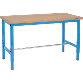 GoVets™ 72x30 Adjustable Height Workbench Square Tube Leg Shop Top Safety Edge Blue 844BL253