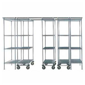 Nexel® Space-Trac 5 Unit Chrome High Density Shelving 48