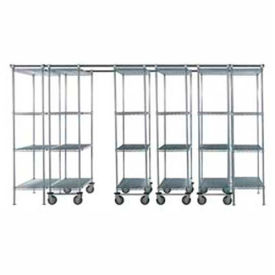 Nexel® Space-Trac 6 Unit Chrome High Density Shelving 48