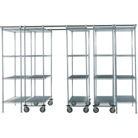 Nexel® Space-Trac 5 Unit Chrome High Density Shelving 36
