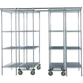 Nexel® Space-Trac 4 Unit Chrome High Density Shelving 36