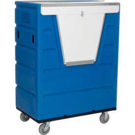 GoVets™ Hopper Front Plastic Security Bulk Truck 43 Cu. Ft. Blue 557BL987