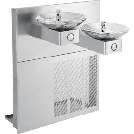 GoVets™ In-Wall Bi-Level Drinking Fountain Filtered Refrigerated Stainless 319F270