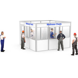 GoVets™ Modular Wellness Center Gray Vinyl Int & Ext 8' x 8' 4-Wall 1 Window 79089B23