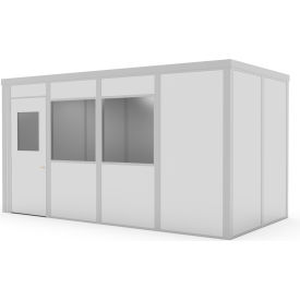 GoVets™ Modular Inplant Office W/2 Windows Class A 16'Wx8'D Gray 79092B23