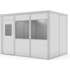 GoVets™ Modular Inplant Office W/2 Windows Class A 8'Wx12'D Gray 79093B23