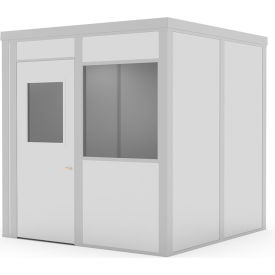 GoVets™ Modular Inplant Office W/1 Window Class C 8'Wx8'D Gray 79101B23