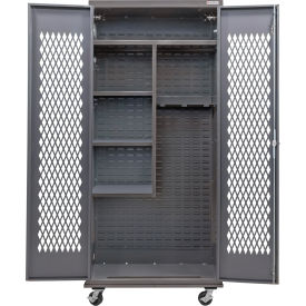 GoVets Configurable Ventilated Mobile Janitorial Cabinet 36