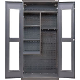 GoVets Clear-View Configurable Janitorial Charging Cabinet 36