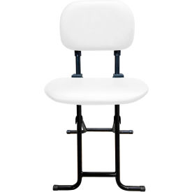 Interion® Folding Lab Stool Antimicrobial Vinyl White 95301B31