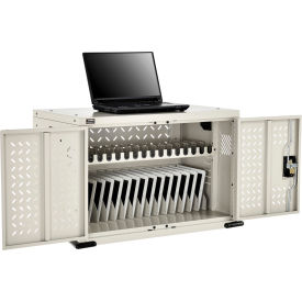 GoVets™ 16-Device Charging Cabinet for Chromebooks and Tablets Putty Assembled 051PYA670