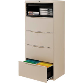 Interion® 5 Drawer Premium Lateral File Cabinet Letter Size 30