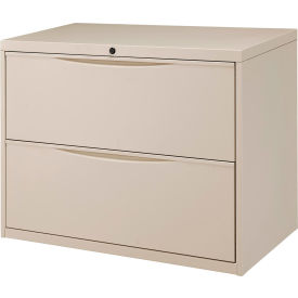 Interion® 2 Drawer Premium Lateral File Cabinet Legal & Letter Size 36