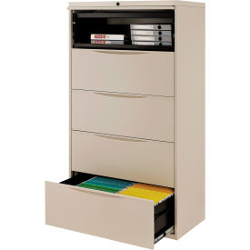 Interion® 5 Drawer Premium Lateral File Cabinet Letter Size 36