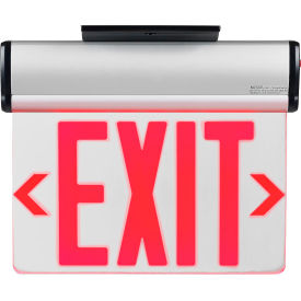 GoVets™ Surface Mount LED Edge Lit Exit Sign Red Letters Nickel-Cadmium Battery UL 785500