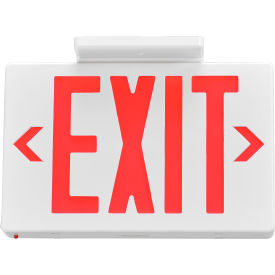 GoVets™ LED Exit Sign Red Letters Universal Mount White 1 or 2 Sides 874500