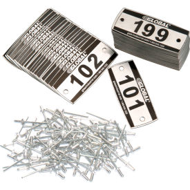 GoVets™ Locker Number Plate Kit Numbered 101-299 199/Pack 717652