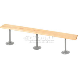 GoVets™ Locker Room Bench Hardwood With Steel Tube Pedestal Legs 120 x 9-1/2 x 17 676183