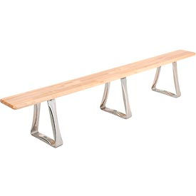 GoVets™ Locker Room Bench Hardwood With Trapezoid Legs 96 x 9-1/2 x 17 993184
