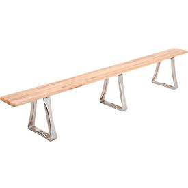 GoVets™ Locker Room Bench Hardwood With Trapezoid Legs 120 x 9-1/2 x 17 995184