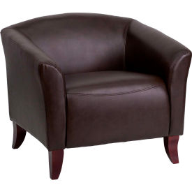 Leather Reception Chair - Brown - Hercules Imperial Series -1-BN-GG111